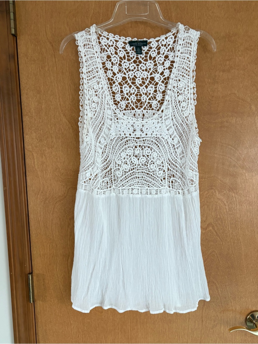 Ralph Lauren Floral Cotton
Knit Lace Sleeveless Blouse Size L